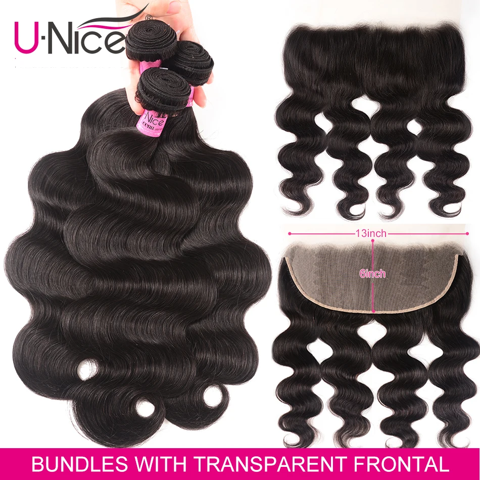 Unice Hair 13x6 Transparent Lace Frontal With Bundles Brazilian Body Wave Human Hair Bundles With Closure Pre Plucked Remy Hair
Unice Hair 13x6 Transparent Lace Frontal With Bundles Brazilian Body Wave Human Hair Bundles With Closure Pre Plucked Remy Hair