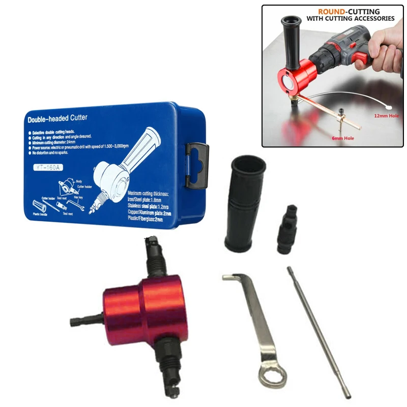 Double Headed Sheet Metal Nibbler Cutter Cutting Tools Drill Attachment Set New Arrival Wrench Set
Double Headed Sheet Metal Nibbler Cutter Cutting Tools Drill Attachment Set New Arrival Wrench Set