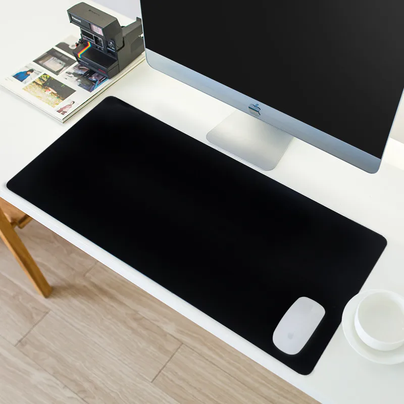 Черный/белый коврик для мыши большой игровой XXL резиновый компьютера офиса