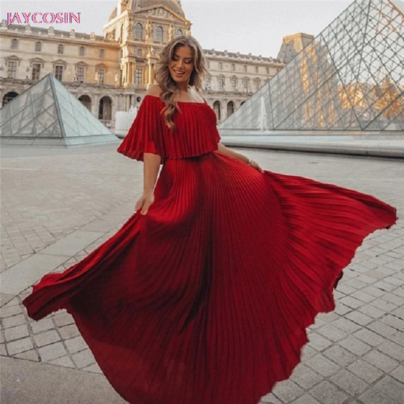 JAYCOSIN New 2019 Pretty Dresses Fashion Women Off Should Solid Layered Evening Party Pleated Dress Bohemian Sexy Vestidos Drop
JAYCOSIN New 2019 Pretty Dresses Fashion Women Off Should Solid Layered Evening Party Pleated Dress Bohemian Sexy Vestidos Drop