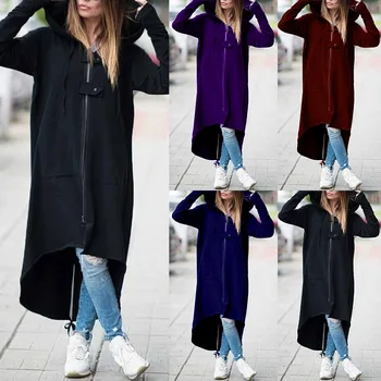 Autumn Winter Long Sweatshirt Coat Women Fashion Casual Long Zipper Hooded Jacket Hoodie Vintage Casaco Outerwear Plus Size
Autumn Winter Long Sweatshirt Coat Women Fashion Casual Long Zipper Hooded Jacket Hoodie Vintage Casaco Outerwear Plus Size