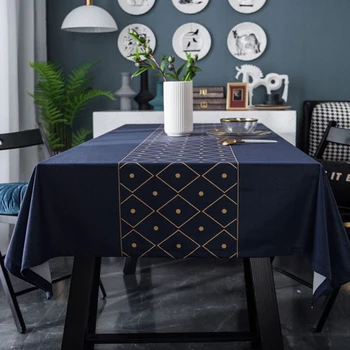 Withme Tablecloth Rectangular Navy blue tablecloths Gold Dots Cotton Linen tablecover Dustproof Washable mesa Table cloths cover
Withme Tablecloth Rectangular Navy blue tablecloths Gold Dots Cotton Linen tablecover Dustproof Washable mesa Table cloths cover