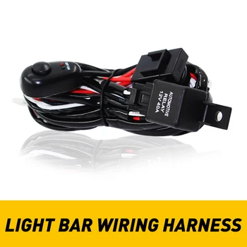 1 Set LED Light Bar Wiring Harness 40 Amp Relay Fuse ON-OFF-Strobe Remote Control Waterproof Switch Red 2 Lead Wire Kit
1 Set LED Light Bar Wiring Harness 40 Amp Relay Fuse ON-OFF-Strobe Remote Control Waterproof Switch Red 2 Lead Wire Kit