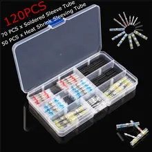 120PCS Solder Seal Connectors & Heat Shrink Tubing Soldering Sleeve Wire Connectors Kit terminal eletrico wire connectors
120PCS Solder Seal Connectors & Heat Shrink Tubing Soldering Sleeve Wire Connectors Kit terminal eletrico wire connectors
