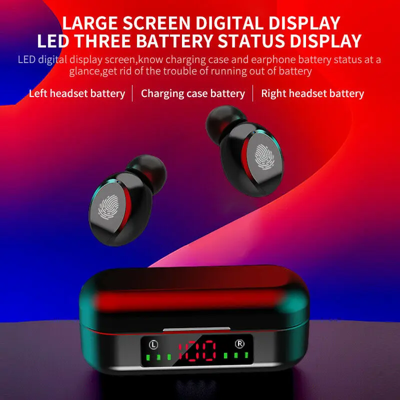 Tws Bluetooth 5.0 Earphones Wireless Headphones Sports Led Display Call Mini Wireless V8 Waterproof Fit All Smartphone
Tws Bluetooth 5.0 Earphones Wireless Headphones Sports Led Display Call Mini Wireless V8 Waterproof Fit All Smartphone