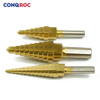 3 Pieces 3/16"-1/2" 1/8"-1/2" 1/4"-3/4" Step Drill Bits Set Imperial Sizing Straight Groove Pagoda Drill Bits Kit Triangle Shank
3 Pieces 3/16"-1/2" 1/8"-1/2" 1/4"-3/4" Step Drill Bits Set Imperial Sizing Straight Groove Pagoda Drill Bits Kit Triangle Shank