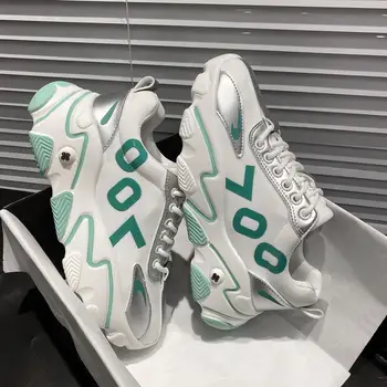 Fashion Sneakers Shoes Woman Casual Brand Designer Chunky Sneakers Breathable Sport Baskets Femme 2020 New Platform Shoes Woman 
Fashion Sneakers Shoes Woman Casual Brand Designer Chunky Sneakers Breathable Sport Baskets Femme 2020 New Platform Shoes Woman