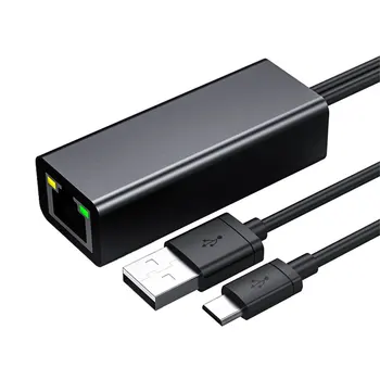 Ethernet NIC Adapter Micro USB to 10/100 Mbps RJ45 For Chromecast 100M Converter Replacement for Fire TV Stick TV Line
Ethernet NIC Adapter Micro USB to 10/100 Mbps RJ45 For Chromecast 100M Converter Replacement for Fire TV Stick TV Line