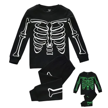 Free Ship 2pcs Kid Girl Boy Clothes детская одежда New Fashion Autumn Pajamas Glow in Dark Halloween Skeleton Cotton Sleepwear
Free Ship 2pcs Kid Girl Boy Clothes детская одежда New Fashion Autumn Pajamas Glow in Dark Halloween Skeleton Cotton Sleepwear
