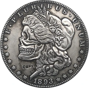 1893/1922 Hobo Nickel two face USA Morgan Dollar and Peace Dollar COIN COPY 
1893/1922 Hobo Nickel two face USA Morgan Dollar and Peace Dollar COIN COPY