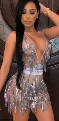 Summer 2021 European And American New Sequins Two-Piece Splicing Sexy Halter Nightclub Bandage Dress Female Charming Fashion Str
Summer 2021 European And American New Sequins Two-Piece Splicing Sexy Halter Nightclub Bandage Dress Female Charming Fashion Str