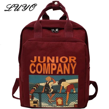 Stylish Women Canvas Backpack Retro Cartoon Printing Waterproof School Backpacks For Teenage Girls Mochila Feminina Bagpack
Stylish Women Canvas Backpack Retro Cartoon Printing Waterproof School Backpacks For Teenage Girls Mochila Feminina Bagpack
