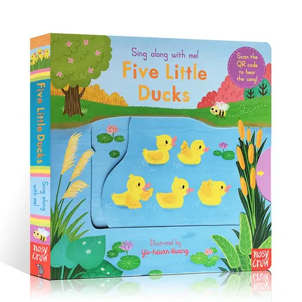 

Original Popular Education Books Sing Along with Me Five Little Ducks Board Book Colouring English Activity Picture Book