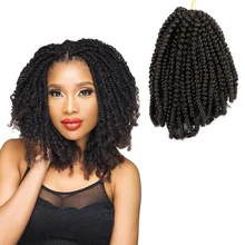 

Natifah Hair Extensions Synthetic Crochet Hair Spring Twist 8 Inch 100g Crochet Braiding Hair Pre Stretched Ombre Passion Twist