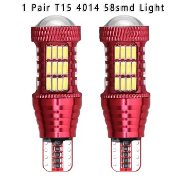 2pcs Car Reverse Taillight Turn Signal LED Bulb Daytime Running Lamp T15 4014 58SMD Car Headlight Fog Lamp Taillights
2pcs Car Reverse Taillight Turn Signal LED Bulb Daytime Running Lamp T15 4014 58SMD Car Headlight Fog Lamp Taillights