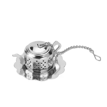 Practical Cute Durable 304 Stainless Steel Teapot Tea Infuser Spice Drink Strainer Herbal Filter+Tray
Practical Cute Durable 304 Stainless Steel Teapot Tea Infuser Spice Drink Strainer Herbal Filter+Tray