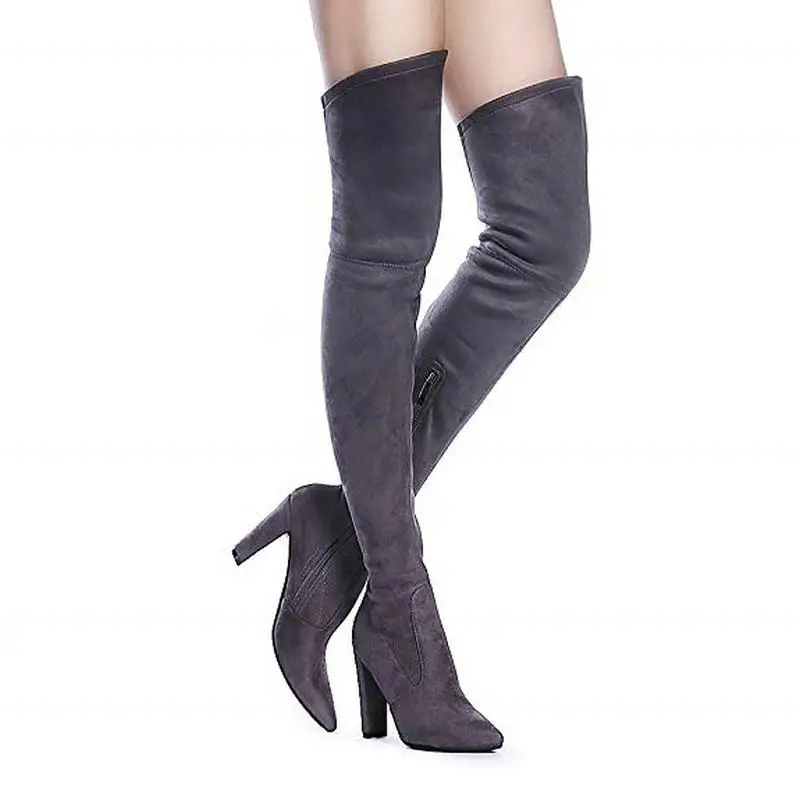 Sexy Stretchy Suede Thigh High Boots Heels Women Autumn Winter Over the Knee Boots Pointed Toe Woman Long Boots Fashion Zip 2019
Sexy Stretchy Suede Thigh High Boots Heels Women Autumn Winter Over the Knee Boots Pointed Toe Woman Long Boots Fashion Zip 2019