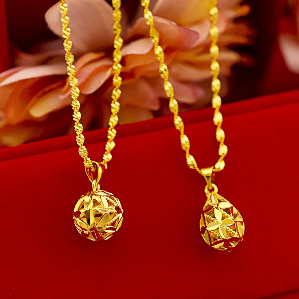 Vintage Hollow Teardrop/Round Pendant Necklace 18K Yellow Gold Filled Jewelry For Women Girl Necklace Accessories
Vintage Hollow Teardrop/Round Pendant Necklace 18K Yellow Gold Filled Jewelry For Women Girl Necklace Accessories