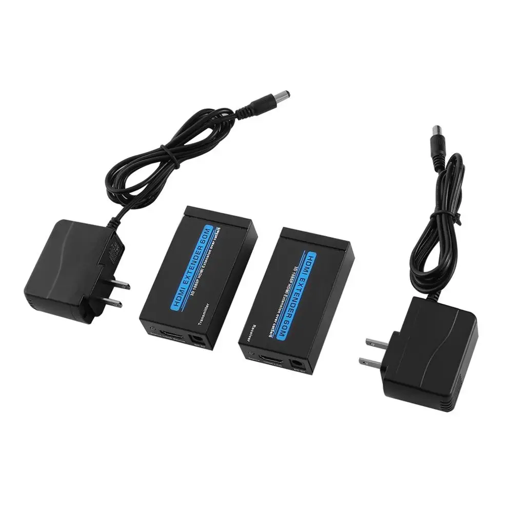 Black Full HD 3D 1080P HDMI Extension Series Over Single Cat5e/6 Cable HDMI TO RJ4 Extender (Up to 60m) US Plug
Black Full HD 3D 1080P HDMI Extension Series Over Single Cat5e/6 Cable HDMI TO RJ4 Extender (Up to 60m) US Plug