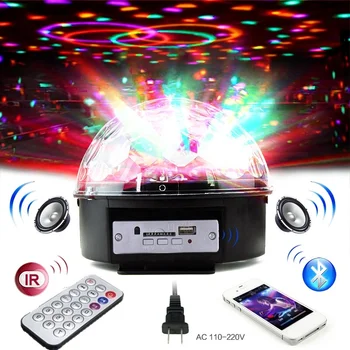 Voice Control Bluetooth MP3 Player Crystal Magic Ball Remote Control 6 Colors Digital RGB Disco Balls Lights Stage Light
Voice Control Bluetooth MP3 Player Crystal Magic Ball Remote Control 6 Colors Digital RGB Disco Balls Lights Stage Light