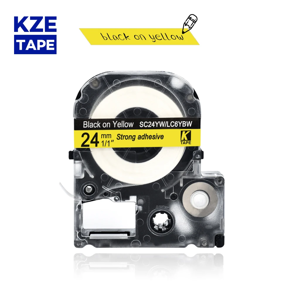 Epson label tape 24mm black on yellow SC24YW LC6YBW typewriter ribbon for KingJim label maker LW-300 LW400Epson label printer
Epson label tape 24mm black on yellow SC24YW LC6YBW typewriter ribbon for KingJim label maker LW-300 LW400Epson label printer