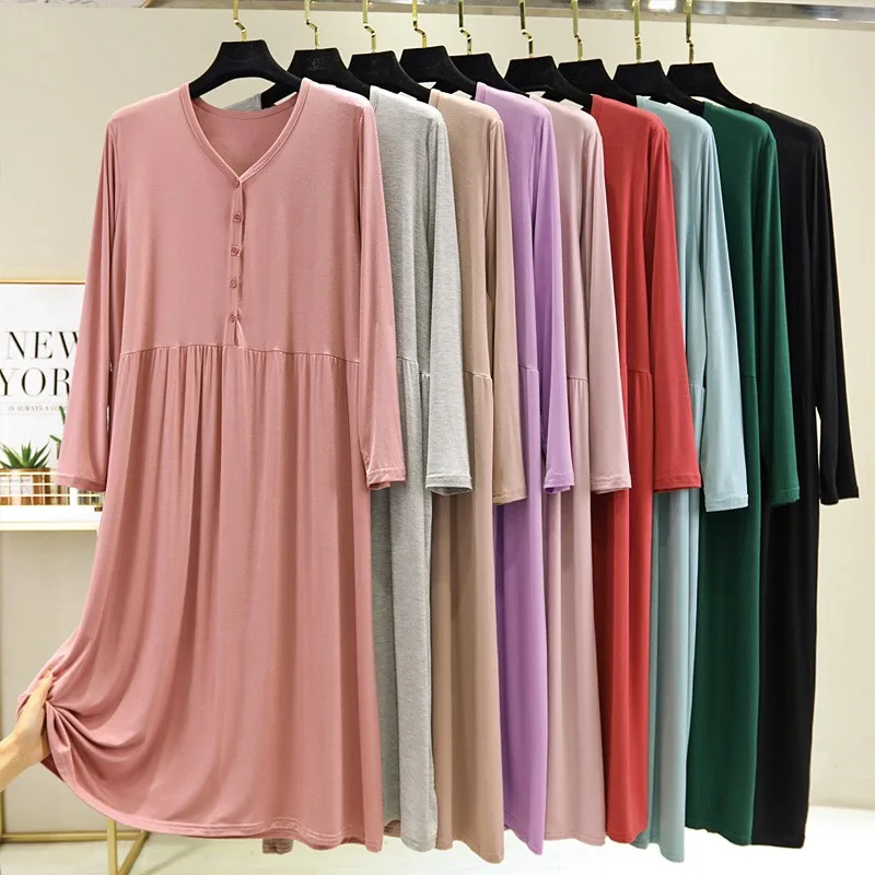 Autumn Pregnant Women Breastfeeding Nightdress V-neck Loose Button Long Breastfeeding Nightgown Dress Maternity Homewear Pajamas
Autumn Pregnant Women Breastfeeding Nightdress V-neck Loose Button Long Breastfeeding Nightgown Dress Maternity Homewear Pajamas