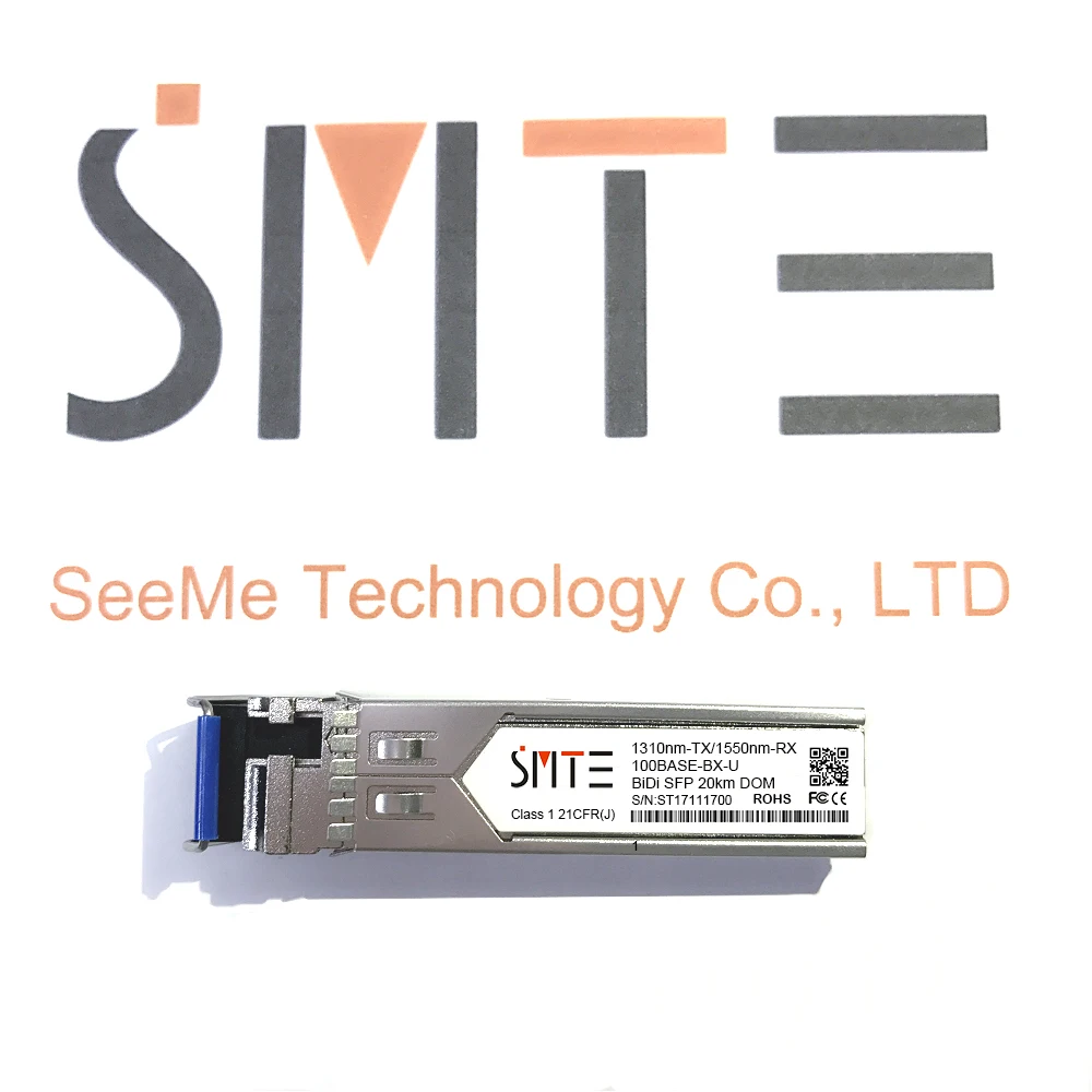 

Compatible with Juniper Networks SFP-FE20KT13R15 100BASE-BX-U BiDi SFP TX1310nm/RX1550nm 20km DDM Transceiver module SFP