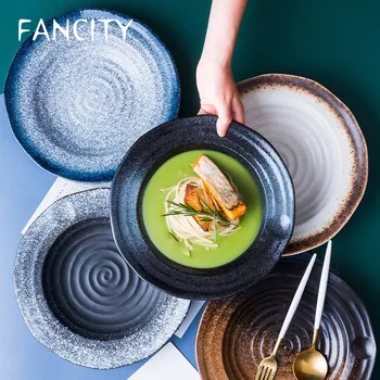 FANCITY Japanese Creative Pasta Plate Soup Plate Ceramic Straw Hat Plate Pasta Plate Western Dinner Plate Deep Plate Household
FANCITY Japanese Creative Pasta Plate Soup Plate Ceramic Straw Hat Plate Pasta Plate Western Dinner Plate Deep Plate Household