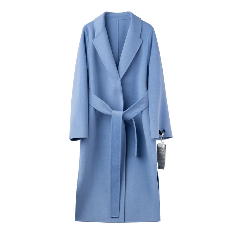 Women's handmade double-faced wool coat solid color loose long wool coat
Women's handmade double-faced wool coat solid color loose long wool coat