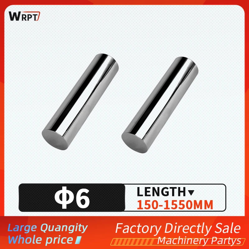 Linear guide rail optical axis chrome-plated rod processing high-precision cylindrical 2PCS φ6 polishing rod L = 150MM-1550MM
Linear guide rail optical axis chrome-plated rod processing high-precision cylindrical 2PCS φ6 polishing rod L = 150MM-1550MM