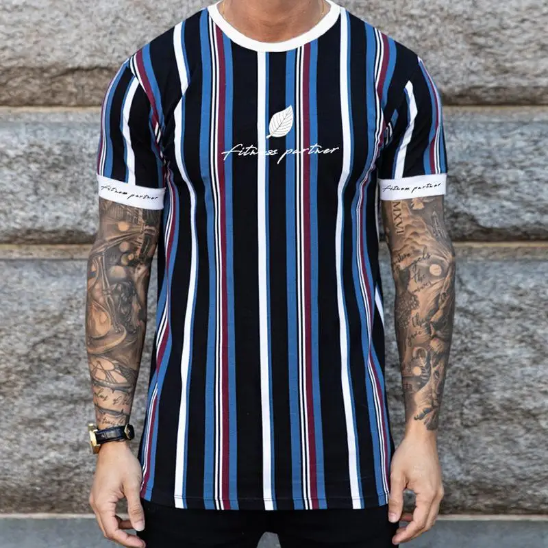 Fashion Brand Clothing Men Print T-Shirt Summer Man Fashion Stripes Casual Short Sleeve T-Shirts Fitness Quick Dry Tops Pullover
Fashion Brand Clothing Men Print T-Shirt Summer Man Fashion Stripes Casual Short Sleeve T-Shirts Fitness Quick Dry Tops Pullover