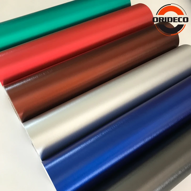 8 Colors Brushed Metallic Chrome Vinyl Car Wrap Film Vehicle Motorcycle Scooter Metal CAR Sticker Wrapping | Автомобили и