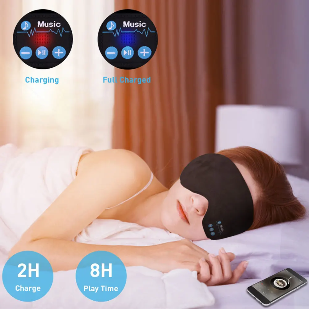 Wireless Bluetooth Stereo Sleeping Earphone Sleep Mask 5.0 Bluetooth Washable Sleep Soft Support Handsfree Sleeping Eye Mask
Wireless Bluetooth Stereo Sleeping Earphone Sleep Mask 5.0 Bluetooth Washable Sleep Soft Support Handsfree Sleeping Eye Mask