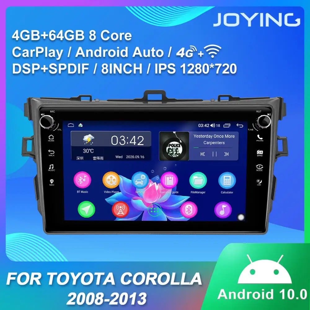 Android 10.0 head unit GPS Navigation 4GB RAM+64GB ROM 1 din Car Radio player For TOYOTA Corolla 2008 2009 2010 2011 2012 2013
Android 10.0 head unit GPS Navigation 4GB RAM+64GB ROM 1 din Car Radio player For TOYOTA Corolla 2008 2009 2010 2011 2012 2013