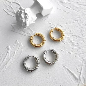Peri'sBox Small Circle Bamboo Hoop Earrings Thick Simple Metal Earrings Hoops Punk Vintage Earrings For Women Christmas Gifts 
Peri'sBox Small Circle Bamboo Hoop Earrings Thick Simple Metal Earrings Hoops Punk Vintage Earrings For Women Christmas Gifts