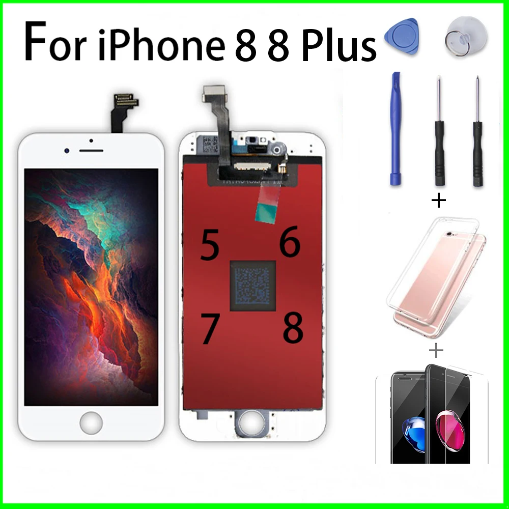 Grade AAAAA Ecran LCD for iPhone 8 A1863 A1905 8Plus A1864 A1897 Display Replacement Touch Screen Digiziter Pantalla 7 LCD +Gift
Grade AAAAA Ecran LCD for iPhone 8 A1863 A1905 8Plus A1864 A1897 Display Replacement Touch Screen Digiziter Pantalla 7 LCD +Gift