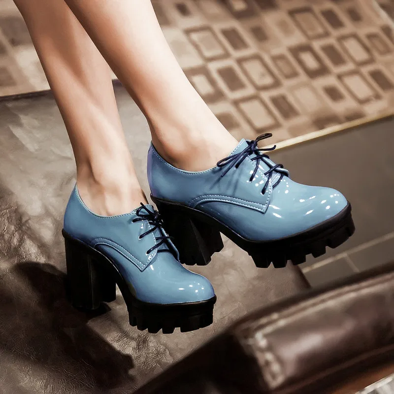 Фото Женские туфли на высоком каблуке винтажные туфли-лодочки в стиле ретро панк
