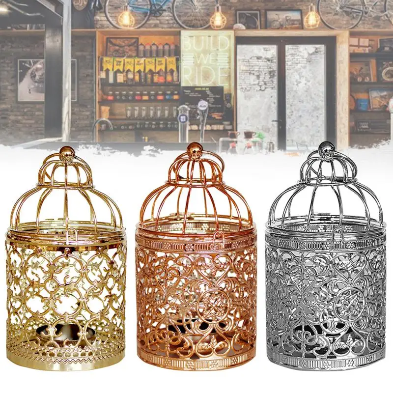 Tea Light Candle Holder Plating Retro Home European Style Bird Cage Ornament Decorative Durable Iron Craft Hanging Lantern
Tea Light Candle Holder Plating Retro Home European Style Bird Cage Ornament Decorative Durable Iron Craft Hanging Lantern