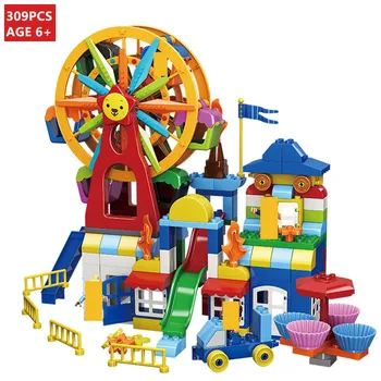 DIY Marble Race Run Block Duplo Gear Technic Building Blocks Sets Funny Slide Castle Park Model Kids Bricks Educational Toys
DIY Marble Race Run Block Duplo Gear Technic Building Blocks Sets Funny Slide Castle Park Model Kids Bricks Educational Toys