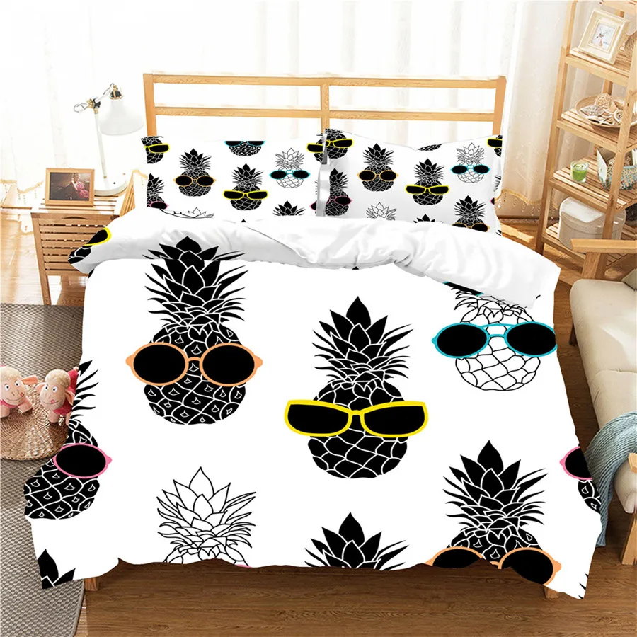 A Bedding Set 3D Printed Duvet Cover Bed Set pineapple Home Textiles for Adults Bedclothes with Pillowcase #BL12
A Bedding Set 3D Printed Duvet Cover Bed Set pineapple Home Textiles for Adults Bedclothes with Pillowcase #BL12