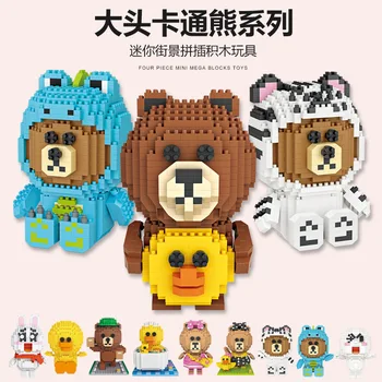 

New LOZ Diamond mini Blocks Cartoon Building Toys anime Bear Building Blocks for Children Gifts Kids birthday Present 9789 9762
