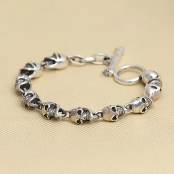 Wholesale Ornaments In S925 Sterling Silver Silver men's Trumpet Skeleton Connected Bracelet
Wholesale Ornaments In S925 Sterling Silver Silver men's Trumpet Skeleton Connected Bracelet