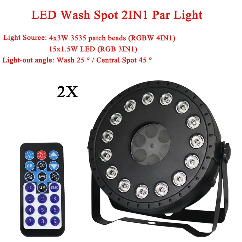 2Pcs/Lot NEW LED Disco Ball Party Light 30W LED Wash Spot 2IN1 Par Light For Birthday Decorations Home DJ Club Bar Lights
2Pcs/Lot NEW LED Disco Ball Party Light 30W LED Wash Spot 2IN1 Par Light For Birthday Decorations Home DJ Club Bar Lights