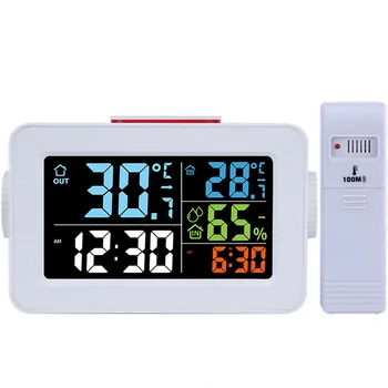 LCD Table Digital Colorful Smart Alarm Clock with Temperature Thermometer Humidity Hygrometer Desktop Charger Clock Wake Snooze
LCD Table Digital Colorful Smart Alarm Clock with Temperature Thermometer Humidity Hygrometer Desktop Charger Clock Wake Snooze