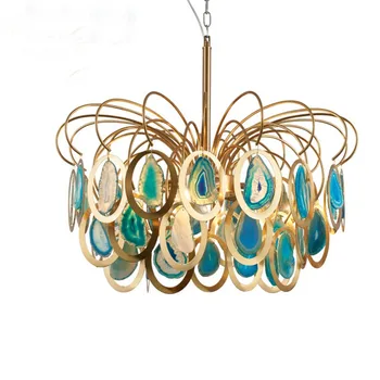JUBILANT Natural Agate Foyer LED Pendant Lamp Living Room Bedroom LED Chandeliers Gold Metal Loft Hanging Lamp Nordic Luminaire
JUBILANT Natural Agate Foyer LED Pendant Lamp Living Room Bedroom LED Chandeliers Gold Metal Loft Hanging Lamp Nordic Luminaire