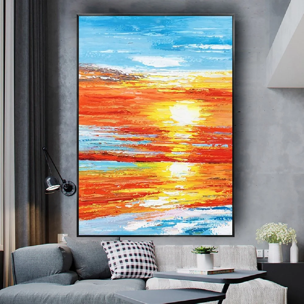 Original Abstract Sunrise Seascape Paintings 100% Hand Painted Oil Painting Living Room Wall Art Home Decor Pendant Artwork
Original Abstract Sunrise Seascape Paintings 100% Hand Painted Oil Painting Living Room Wall Art Home Decor Pendant Artwork