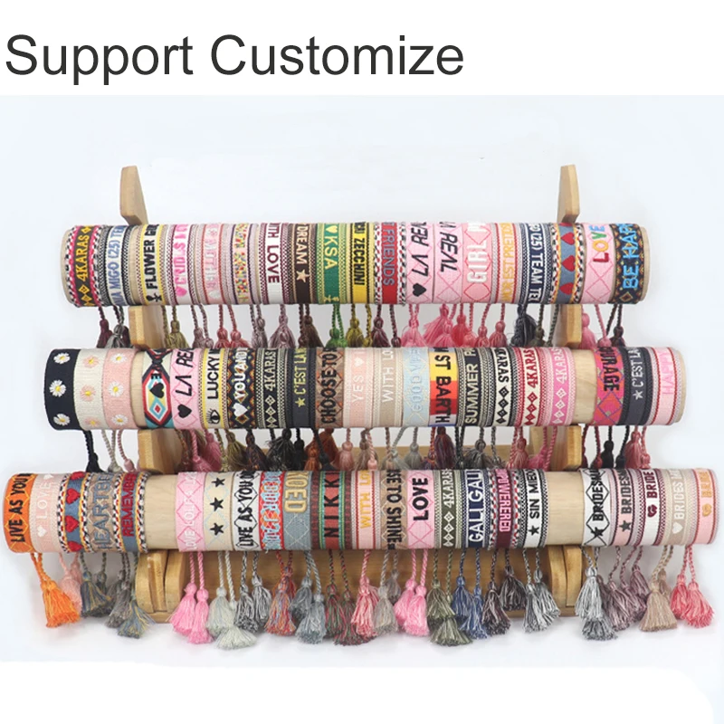 ExploreStore】Black Color Braided Friendship Bracelet For Women