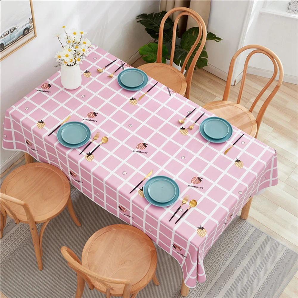 Pink Silicone Rectangular Tablecloths for Table Cloth Plaid Pattern Waterproof Oilcloth Decor Cover Anti-stain PVC Tablecloth
Pink Silicone Rectangular Tablecloths for Table Cloth Plaid Pattern Waterproof Oilcloth Decor Cover Anti-stain PVC Tablecloth