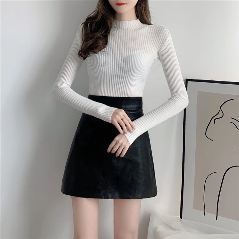 Classic style women Spring Autumn turtleneck sweater solid color lady Basic style Slim knitwear botting tops
Classic style women Spring Autumn turtleneck sweater solid color lady Basic style Slim knitwear botting tops