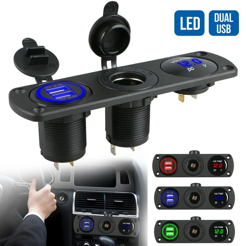 High-quality 12V Dual USB Practical Durable Car Cigarette Lighter Socket Splitter Power Adapter Charger Outlet!
High-quality 12V Dual USB Practical Durable Car Cigarette Lighter Socket Splitter Power Adapter Charger Outlet!